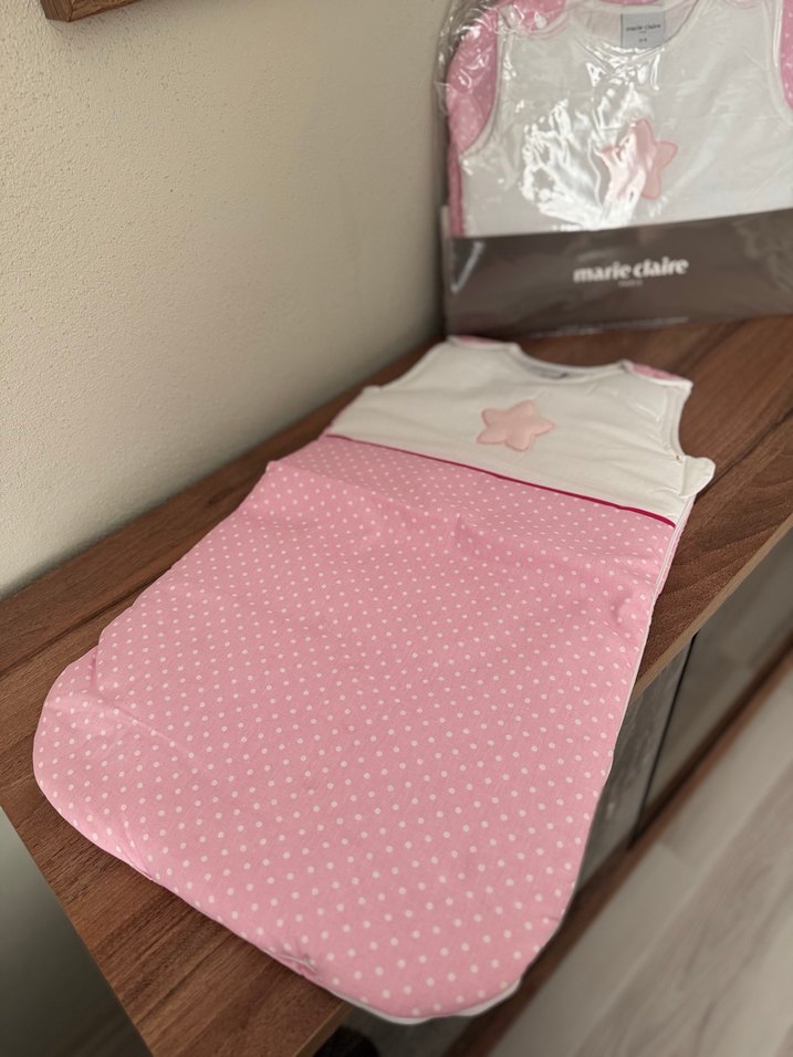 Marie Claire Pembe Pamuk Bebek Uyku Tulumu - Görsel 2