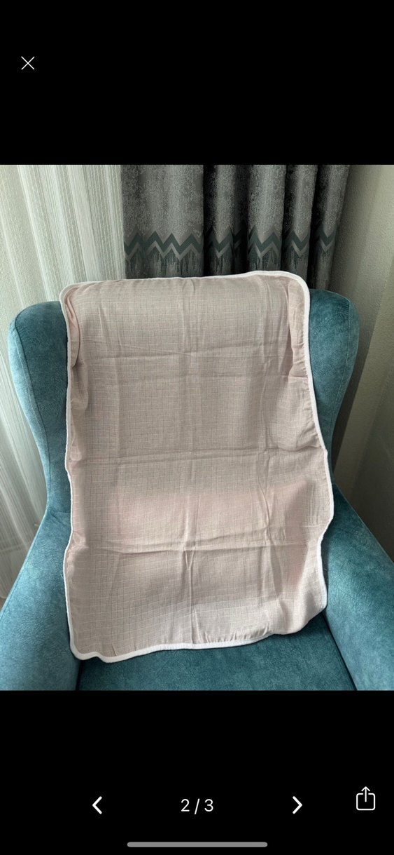 Müslin bebek ortüsü pudra - Görsel 2