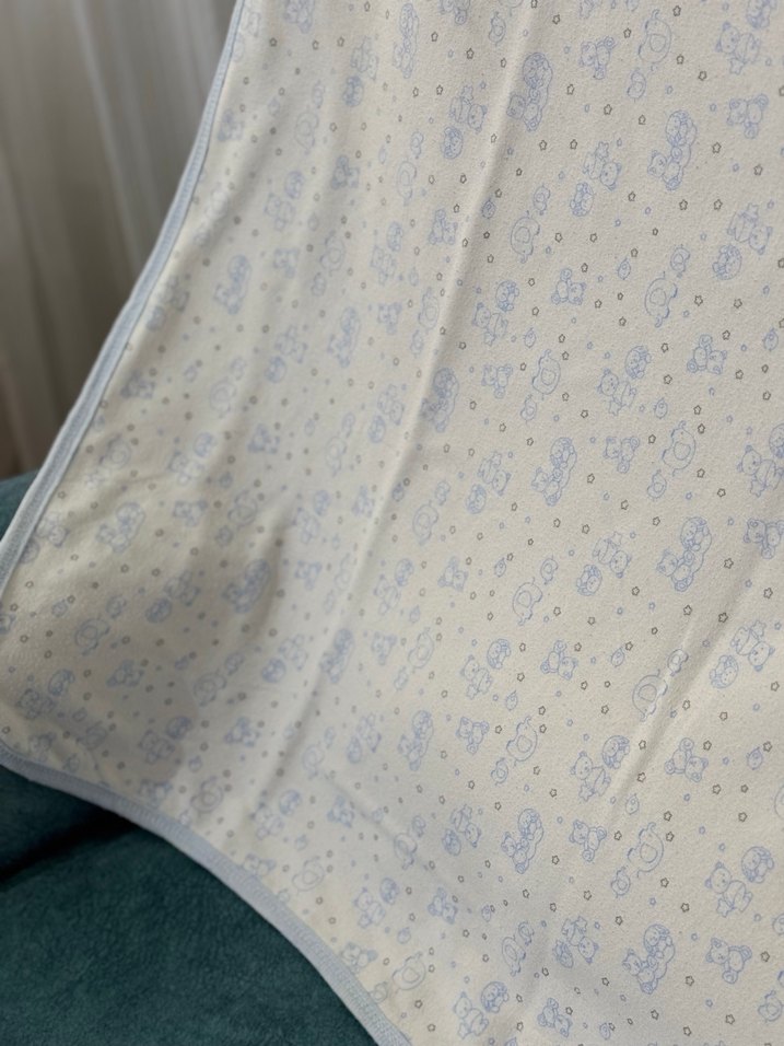 %100 pamuk penye cıft katlı bebek battanıye - Görsel 3