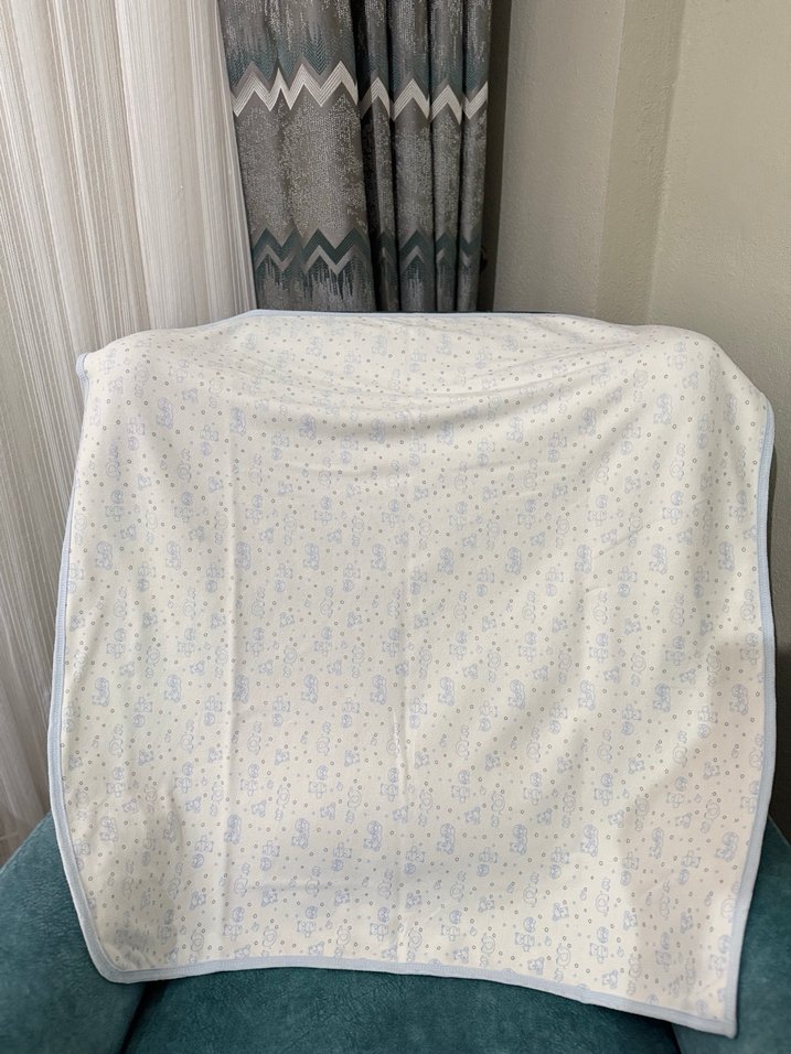 %100 pamuk penye cıft katlı bebek battanıye - Görsel 4