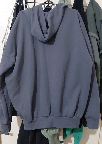 Antrasit Gri Midi Fermuarlı Hırka - Görsel 5