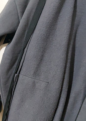 Antrasit Gri Midi Fermuarlı Hırka - Görsel 2