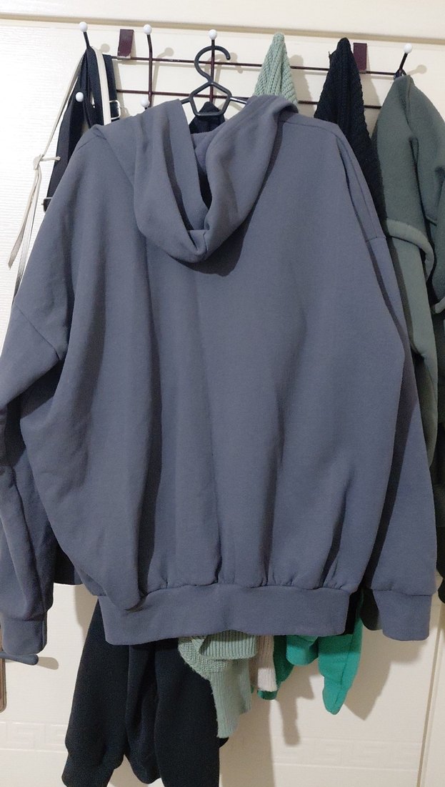 Antrasit Gri Midi Fermuarlı Hırka - Görsel 5