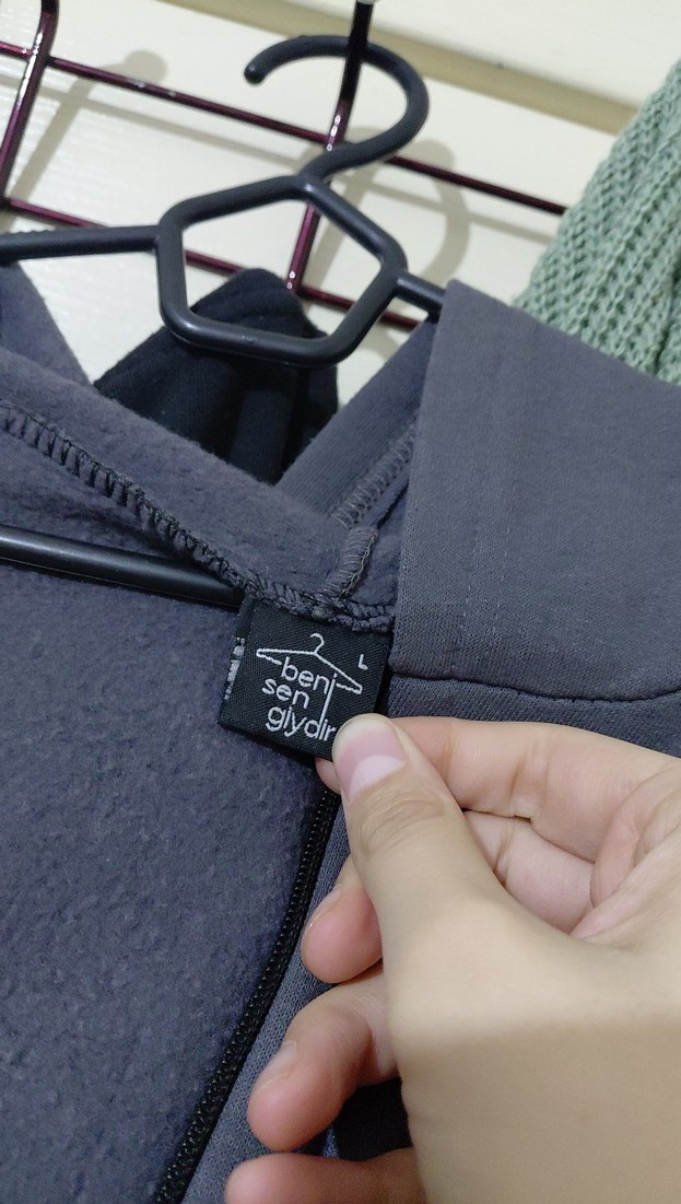 Antrasit Gri Midi Fermuarlı Hırka - Görsel 3