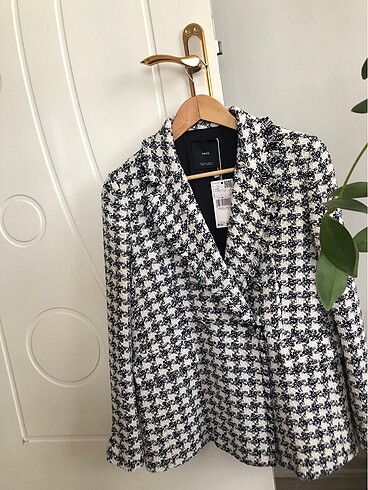 Mango Mango düğmeli tüvit blazer ceket