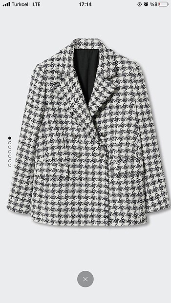 s Beden Mango düğmeli tüvit blazer ceket