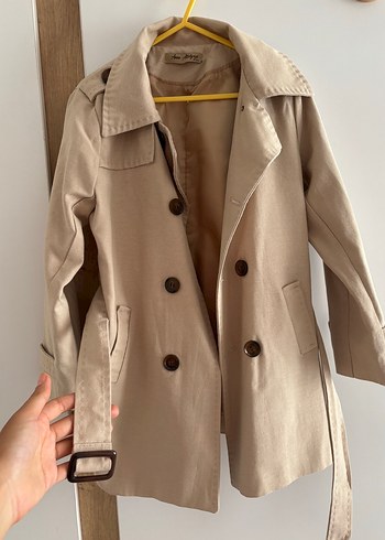 Bej Erkek Çocuk Kemerli Klasik Trençkot - Görsel 5