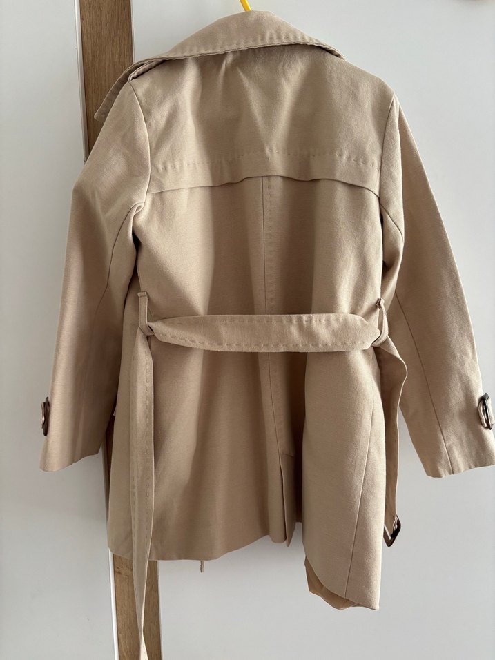 Bej Erkek Çocuk Kemerli Klasik Trençkot - Görsel 4