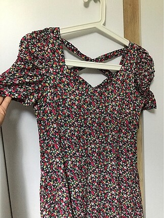 xs Beden Mini Çiçekli Elbise