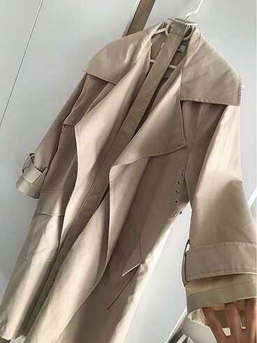 KADRİYE BAŞTÜRK STANDART BEDEN BEJ TRENÇKOT - Görsel 5