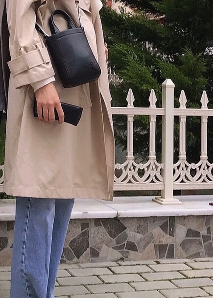 KADRİYE BAŞTÜRK STANDART BEDEN BEJ TRENÇKOT - Görsel 3