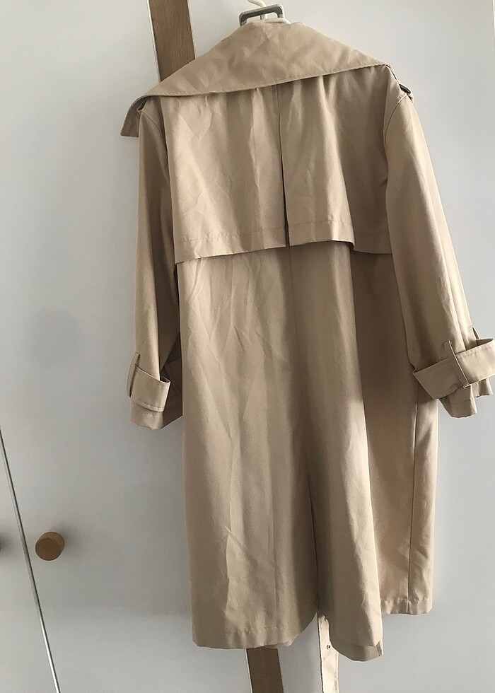 KADRİYE BAŞTÜRK STANDART BEDEN BEJ TRENÇKOT - Görsel 4