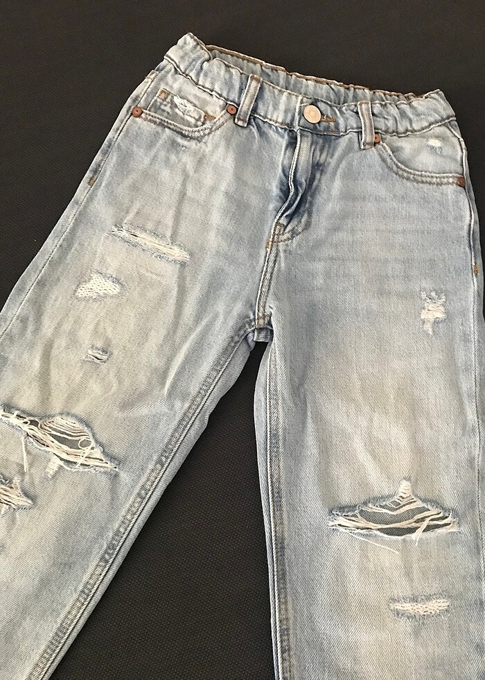 ORJ. ZARA UNISEX ÇOCUK YIRTIK BALON JEAN - Görsel 2
