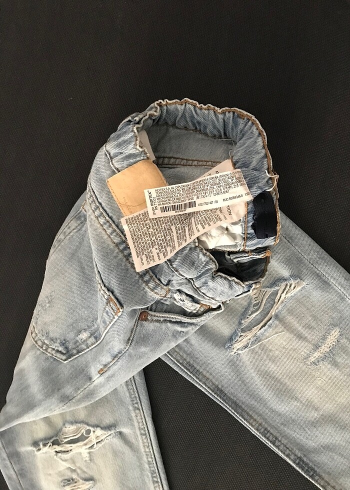 ORJ. ZARA UNISEX ÇOCUK YIRTIK BALON JEAN - Görsel 4