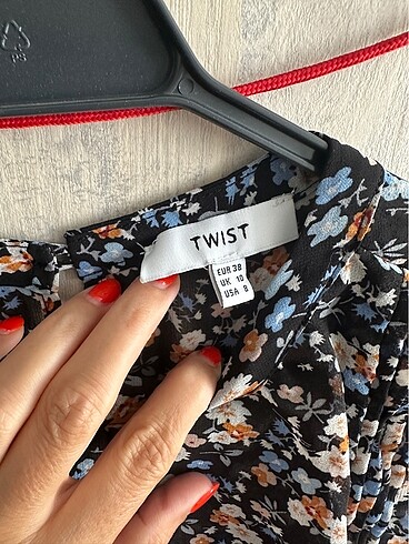 38 Beden çeşitli Renk Twist elbise
