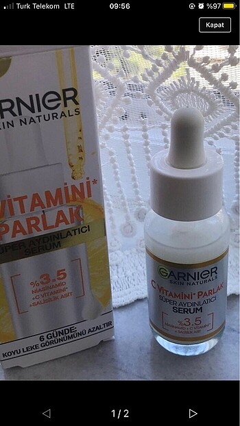 Garnier süper parlatıcı c vitamini