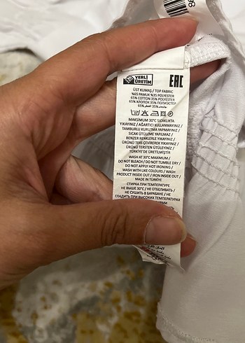 Uzun Kollu Beyaz Fırfırlı Bluz - Görsel 5