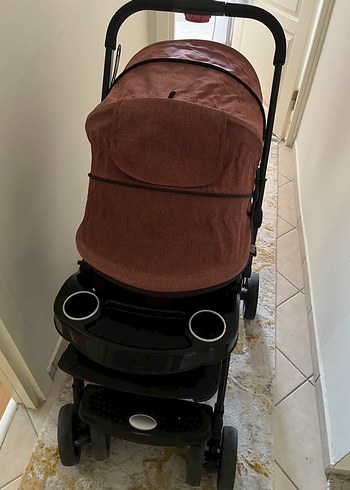 Kahverengi Bordo  Bebek Arabası Elden teslimat - Görsel 7