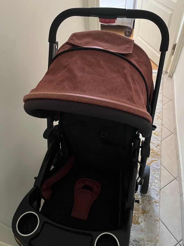 Kahverengi Bordo  Bebek Arabası Elden teslimat - Görsel 2