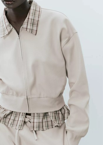 Zara M beden Bej Kadın Regular Fit Spor Takım - Görsel 3