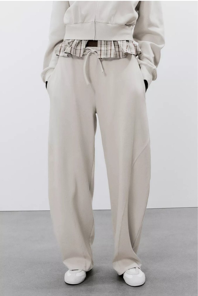 Zara M beden Bej Kadın Regular Fit Spor Takım - Görsel 4