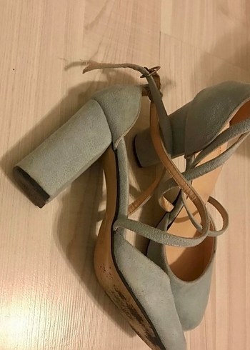 38 Beden mavi Renk Kadın buz mavisi Süet Stiletto Topuklu Ayakkabı