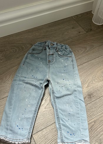 Erkek Çocuk Mavi Bağcıklı Bol Kesim Kot Pantolon