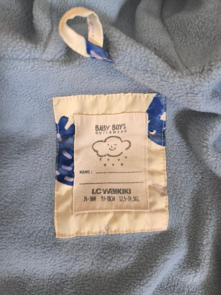 Kapüşonlu Dinozor Desenli Fermuarlı Erkek Bebek Mont - Görsel 5