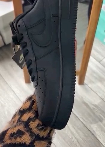 Siyah Erkek Sneakers, Kürklü Detaylı