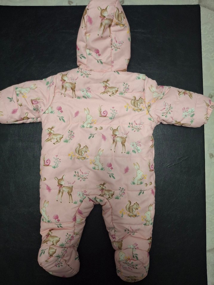 LCW Baby Pembe Kapüşonlu Kız Bebek Tulum - Görsel 3