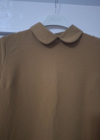 38 Beden haki Renk yağ yeşili Midi Boy Düğmeli Uzun Kollu Tunik