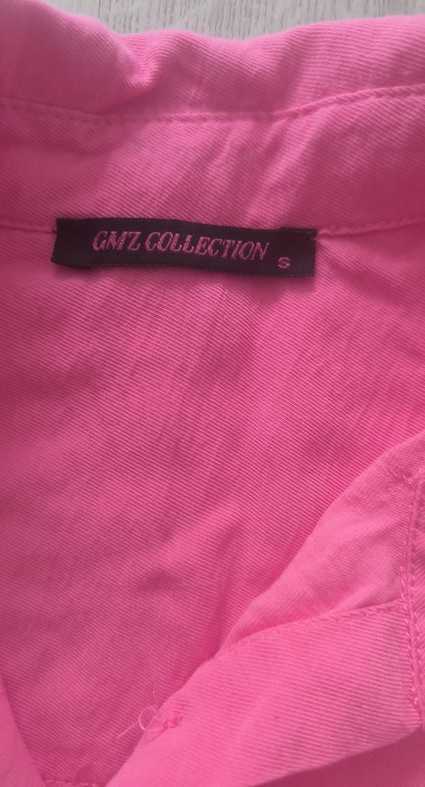 Pembe Keten Uzun Kollu Gömlek - Görsel 2