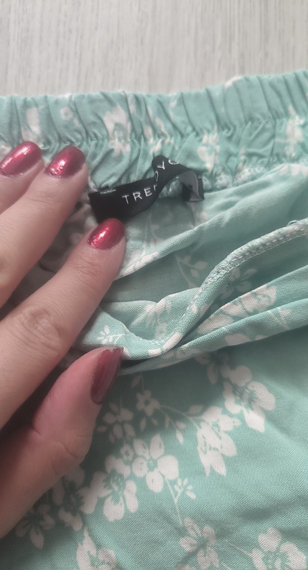 Bohem Midi Hamile Etek Turkuaz - Görsel 2