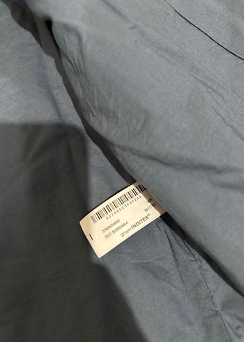 Zara Düğmeli Mavi Kapitone Çocuk Ceket - Görsel 5