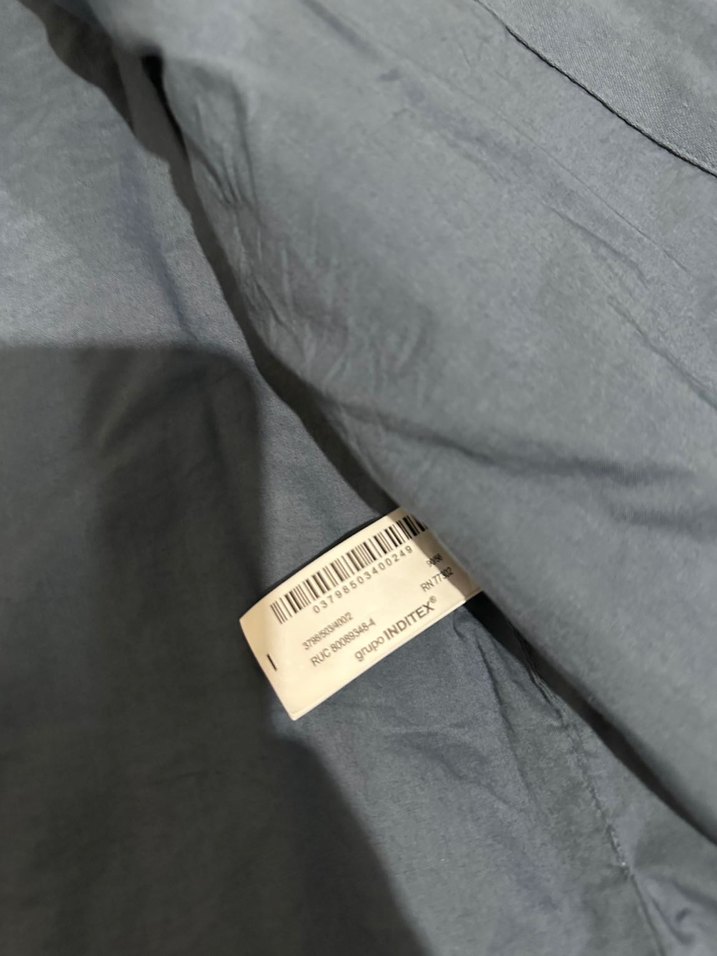 Zara Düğmeli Mavi Kapitone Çocuk Ceket - Görsel 5