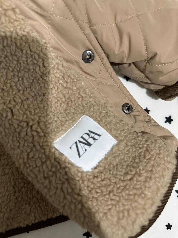 Düğmeli Yakası Kadife Erkek Çocuk Mont - Görsel 4