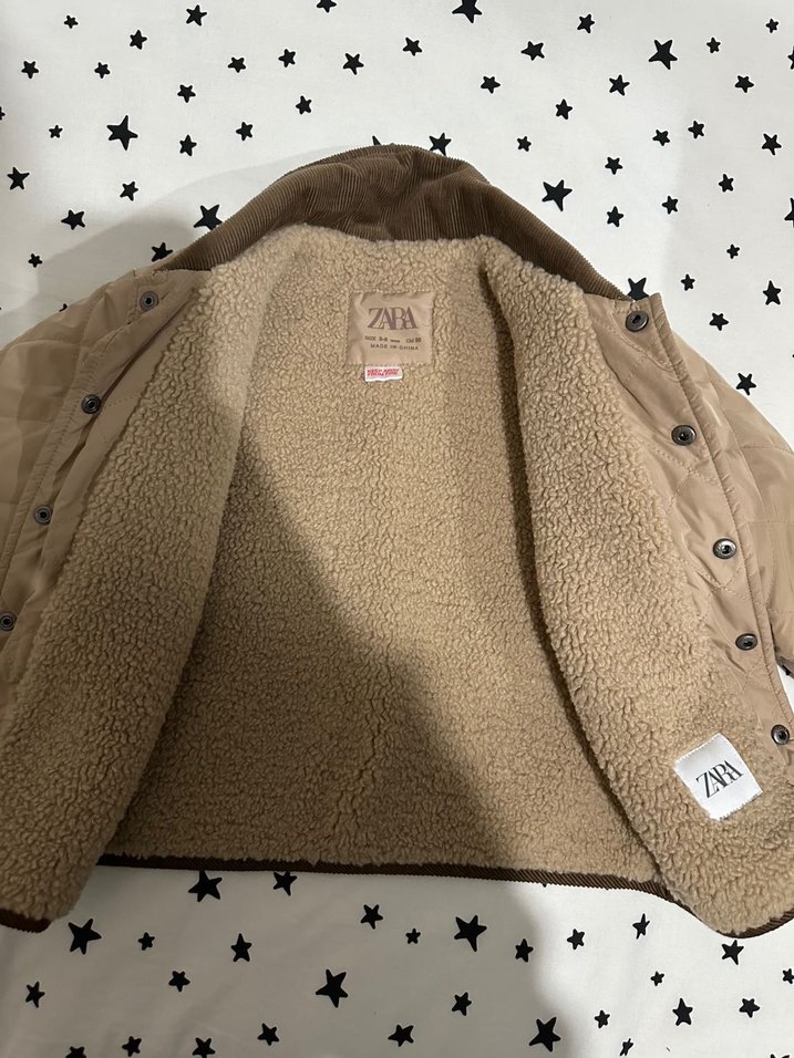 Düğmeli Yakası Kadife Erkek Çocuk Mont - Görsel 2