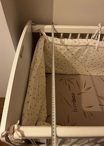 Çilek mobilya Beyaz Bebek Beşiği - Görsel 4