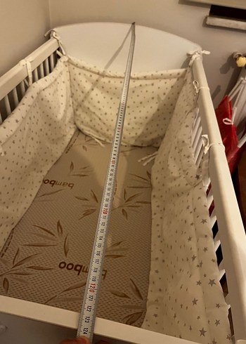 Çilek mobilya Beyaz Bebek Beşiği - Görsel 3