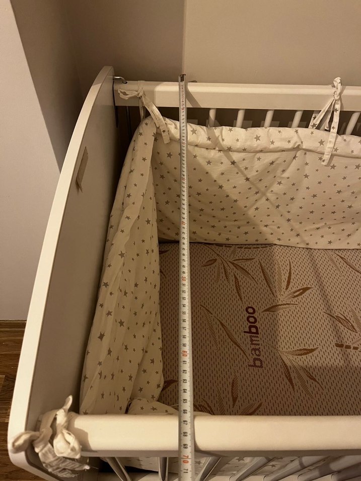 Çilek mobilya Beyaz Bebek Beşiği - Görsel 4