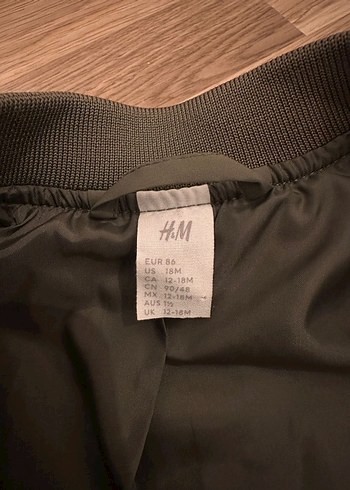H&M Erkek Bebek Haki Fermuarlı Mont - Görsel 4