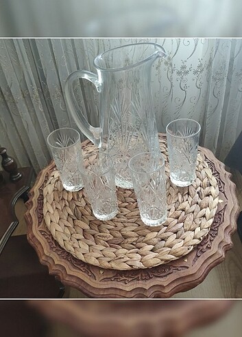 Kristal Sürahi Ve Bardak Seti