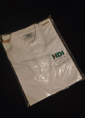 HDI Logolu Beyaz Polo Yaka Tişört