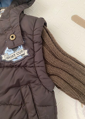 Kapüşonlu Örme Kollu Erkek Çocuk Mont - Görsel 2