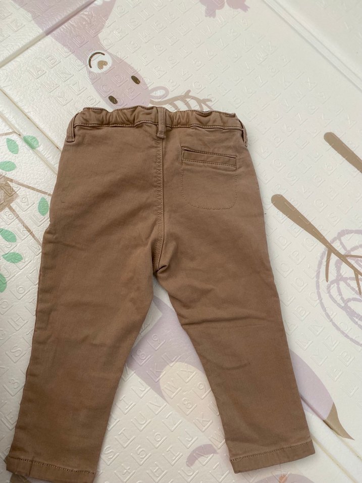 Düğmeli Bej Erkek Çocuk Pantolonu - Görsel 4
