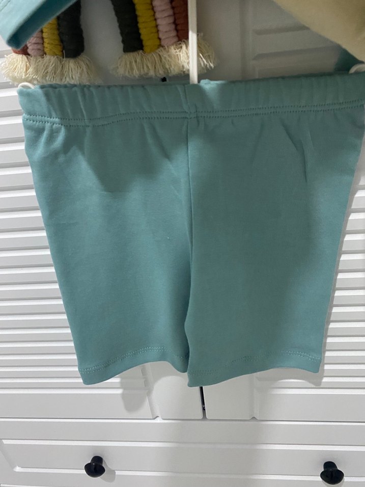 Baskılı Pastel Renkli Çocuk şortlu takım - Görsel 2