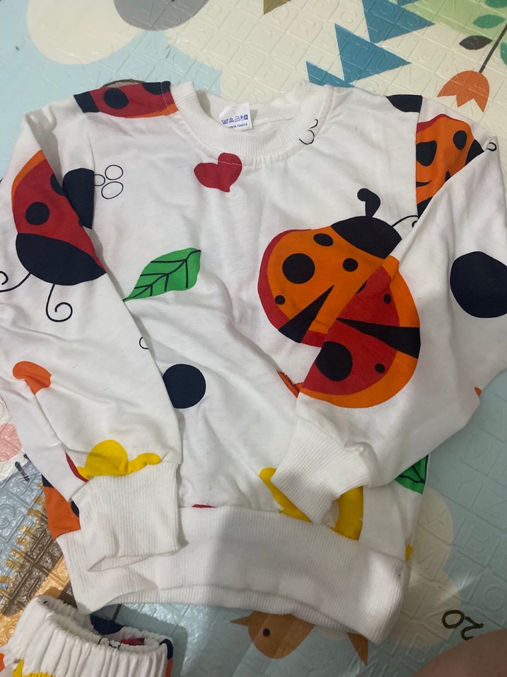 Renkli Baskılı Çocuk Polar Pijama Takımı - Görsel 2