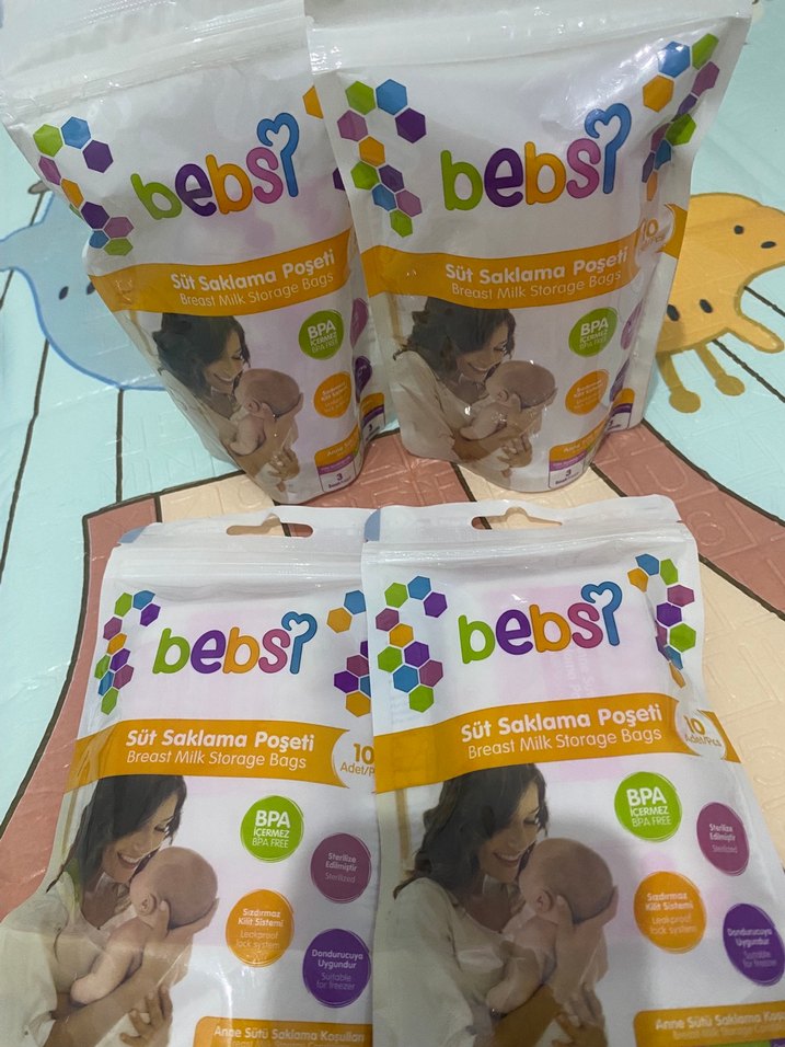 Bebsi Pastel Renkte Süt Saklama Poşeti 10'lu - Görsel 2