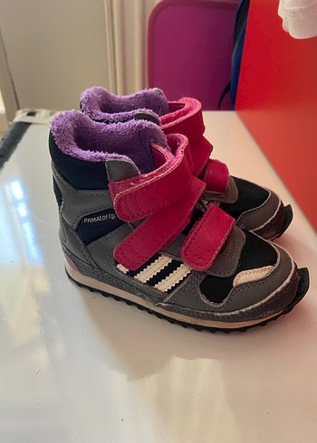 Adidas Kız Çocuk Mor Gri Cırt Cırtlı Spor Ayakkabı