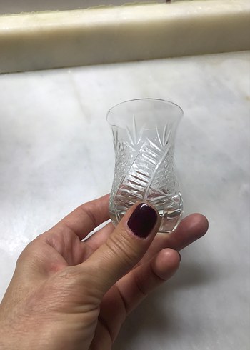Paşabahçe Desenli Kristal Çay Bardağı